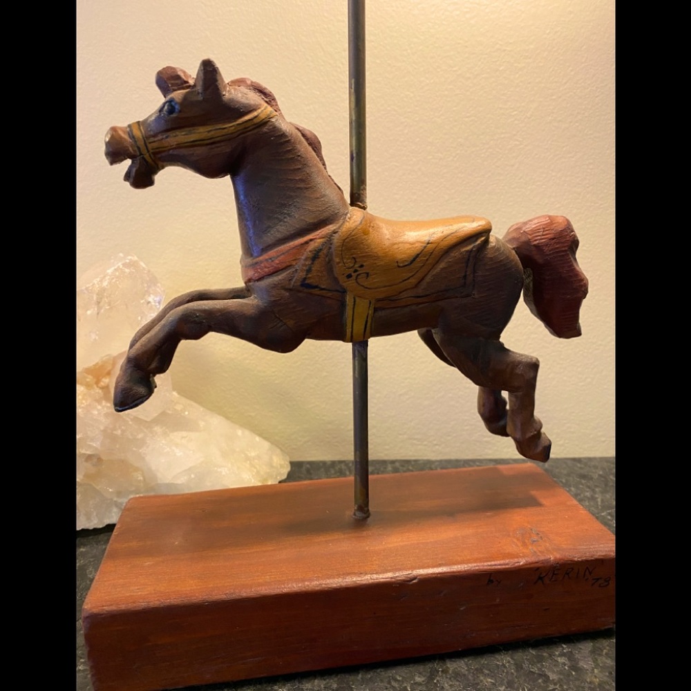 Handmade vintage Merry-Go-Round Horse sculpture